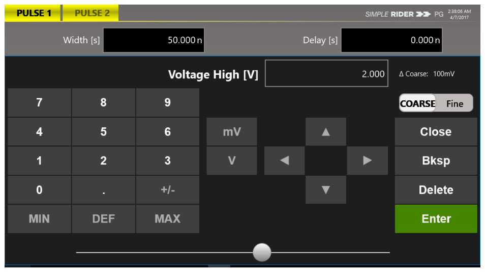 Numeric keypad detail
