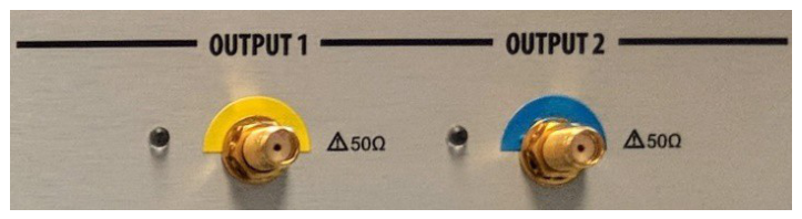 Output 1 and Output 2 connector setup
