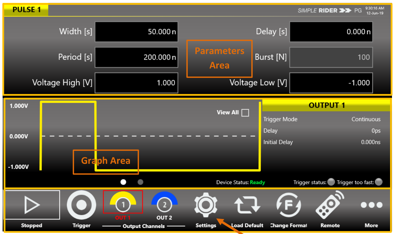SimpleRider UI overview
