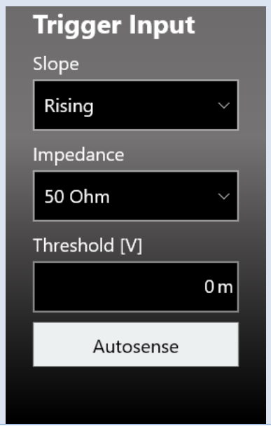 Trigger Input settings panel
