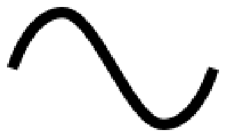 Alternating current symbol
