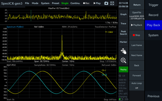 SpectraCore screenshot: FM Demodulation