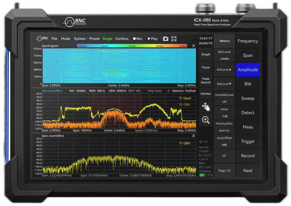 BNC ICX-400 ICX-FieldHawk handheld spectrum analyzer