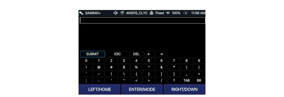 Special characters mode