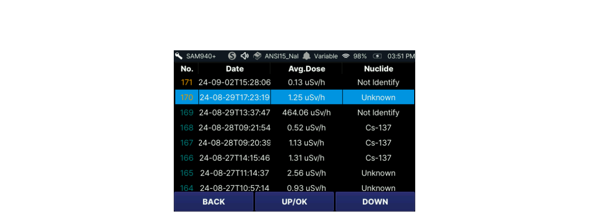 Favorite event in yellow color in the log list
