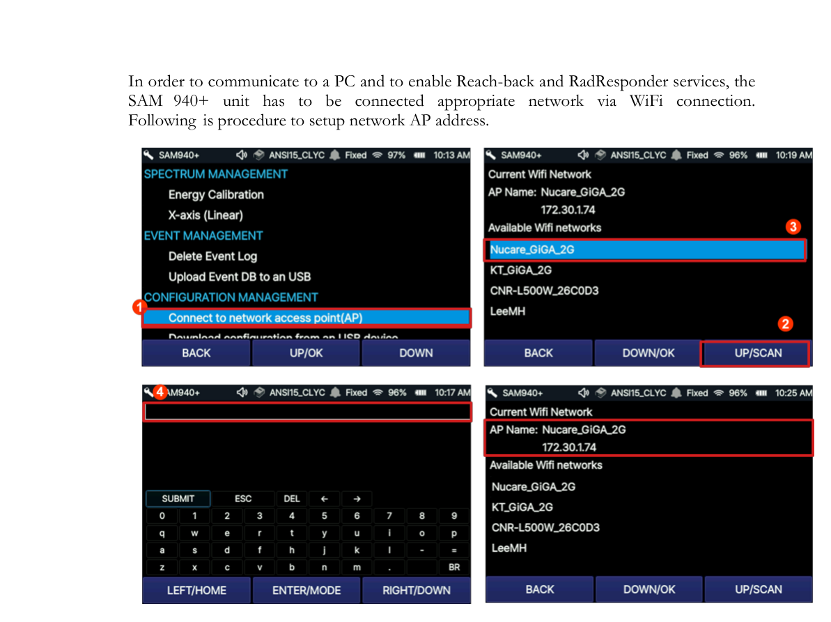 Setup AP network address