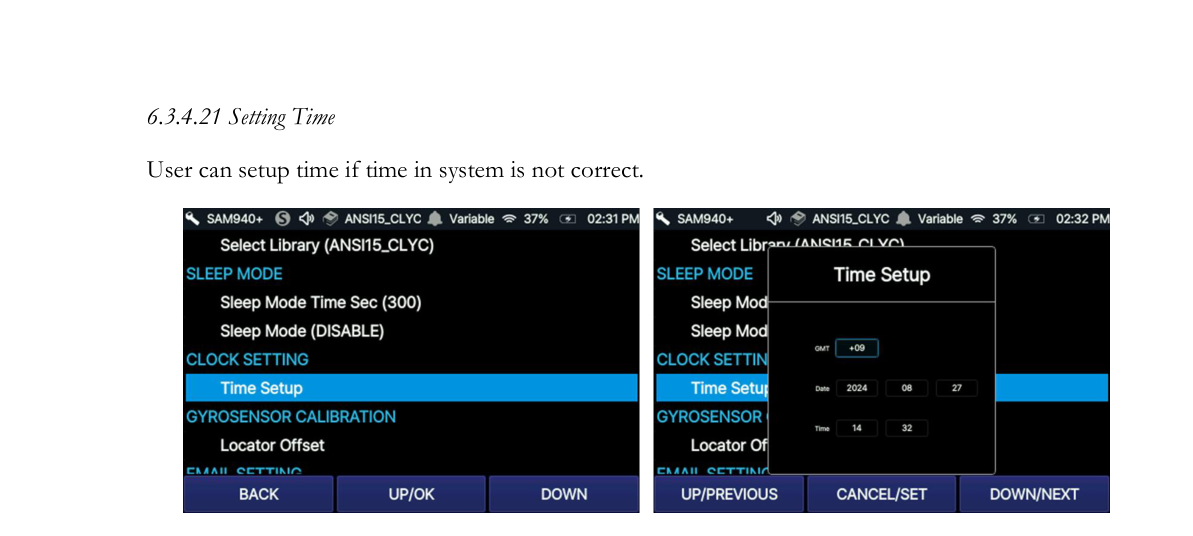 Setting time