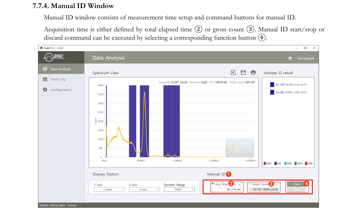 Manual ID command window