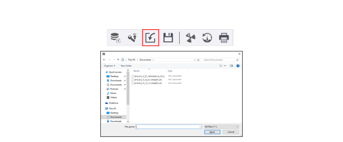 Importing XML file format