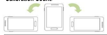 Rotate the smartphone 90 degrees to landscape orientation