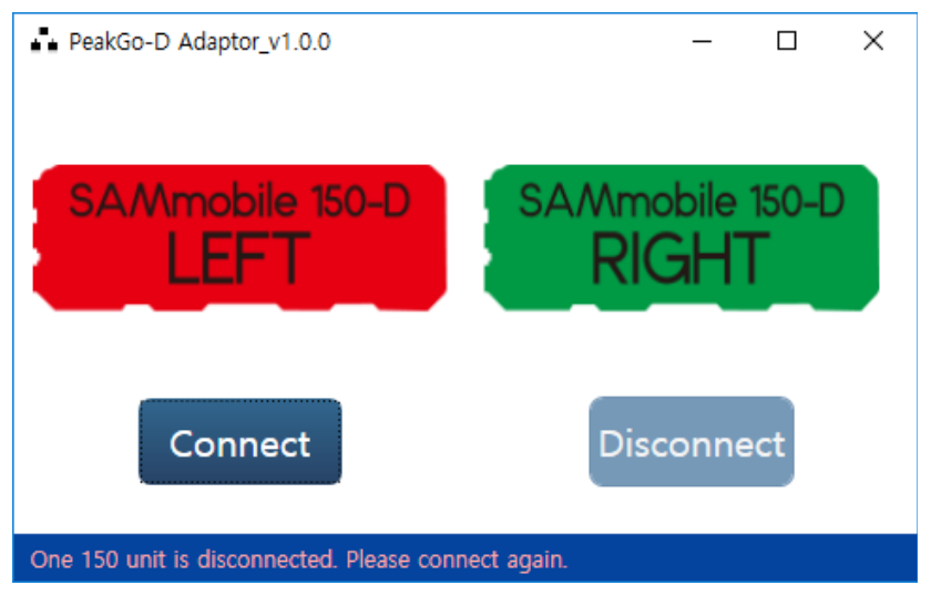 PeakGo-D adaptor re-connection