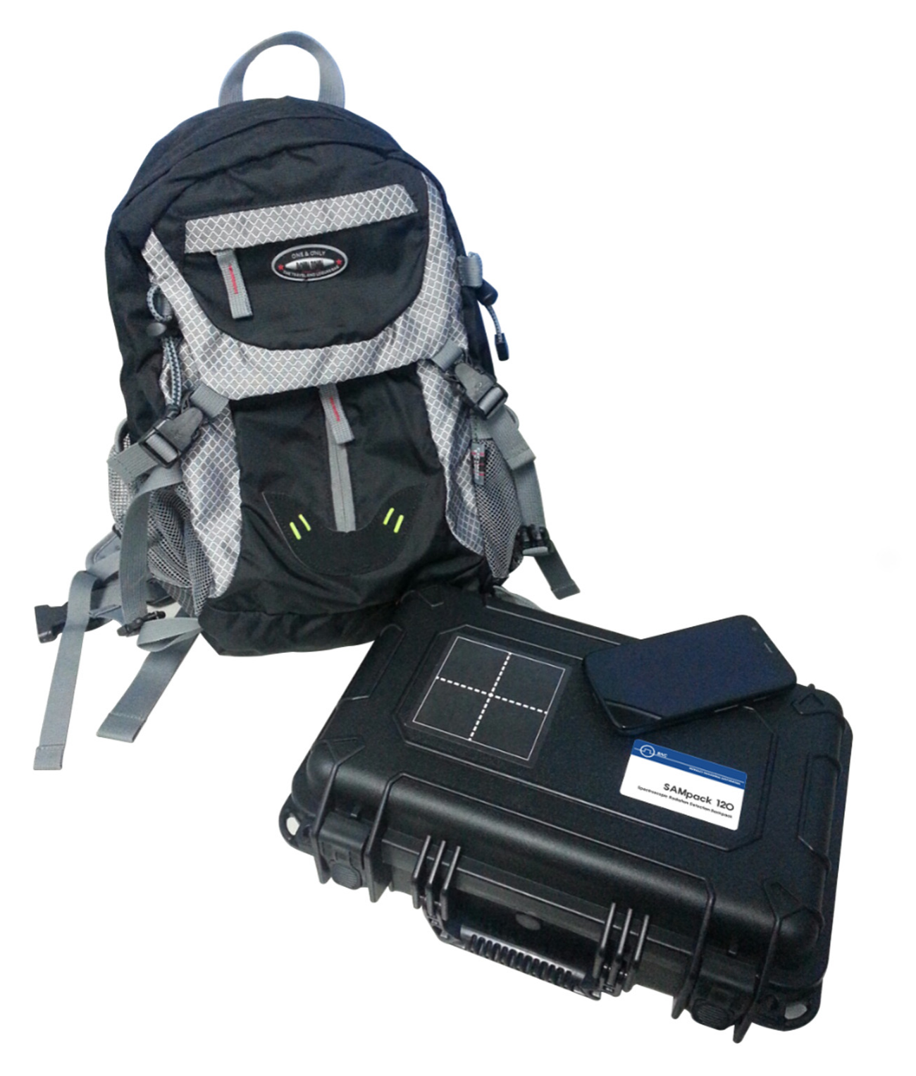 SAMpack 120 Spectroscopic Radiation Detection Backpack and carrying case