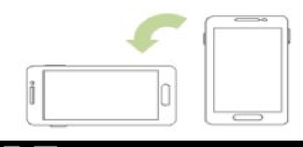 Rotate the smartphone 90 degrees counter-clockwise