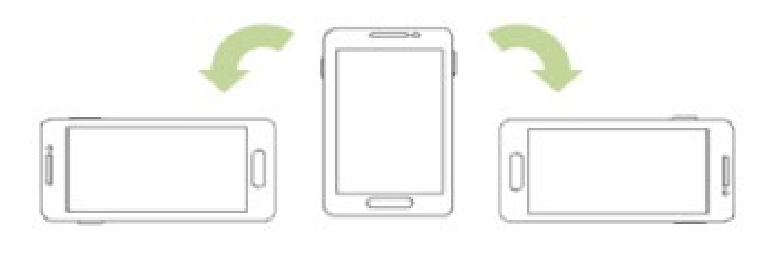 Rotate the smartphone 90 degrees