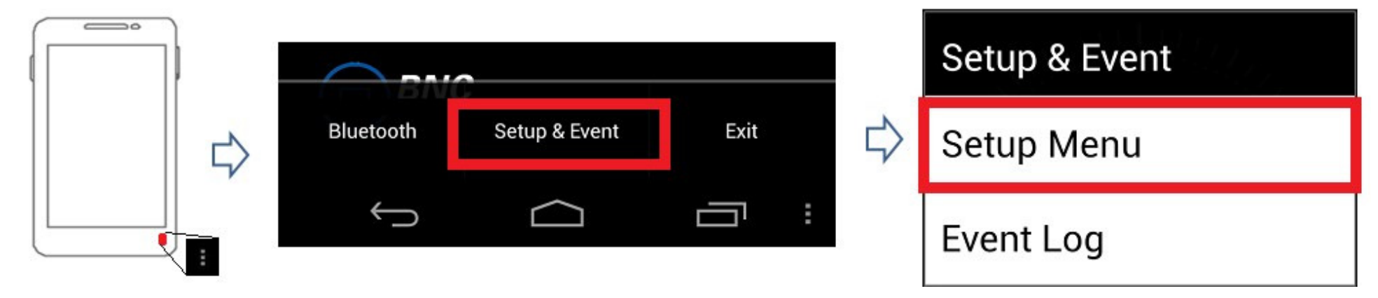Figure 4.8. Navigating to the Setup menu