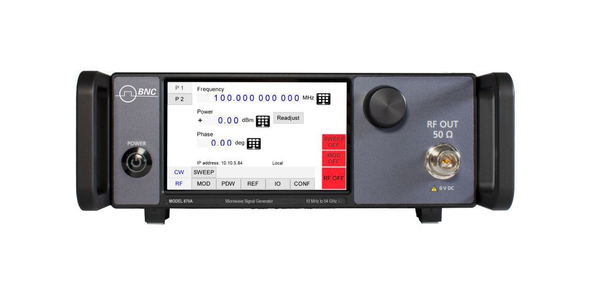 Berkeley Nucleonics Model 870A signal generator, front view