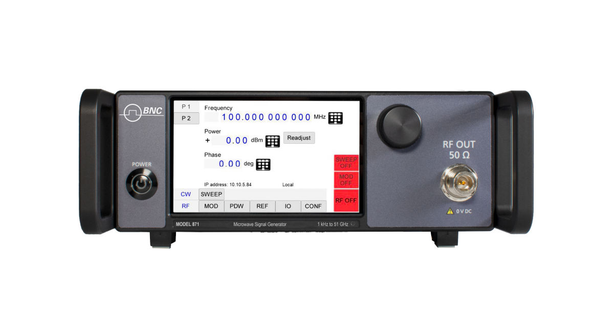 Berkeley Nucleonics Model 871 signal generator, front view